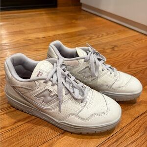 New Balance 550 All White Leather Sneakers